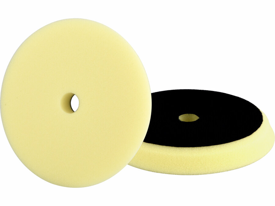 Polírkorong, erős polírozás, T80, 180×25mm, tengely: 22 mm; sárga, tépőzáras