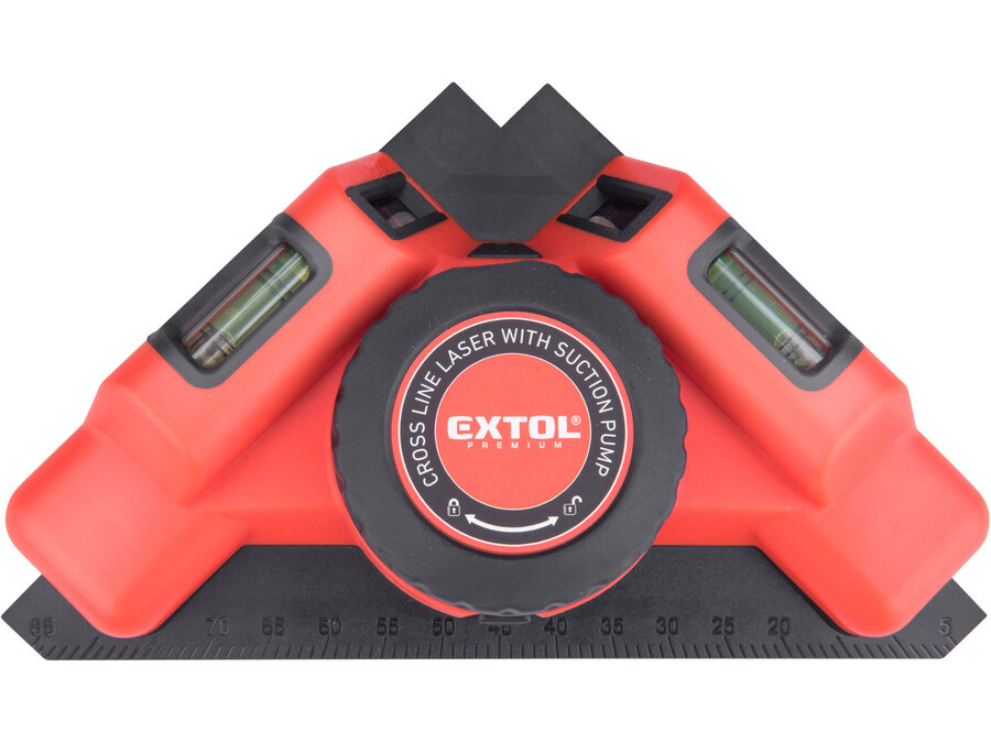 Lézeres vízszintező, (csempelézer, derékszöglézer) ZÖLD, 2H (2 horizontális), akkus, vákuumos talppal