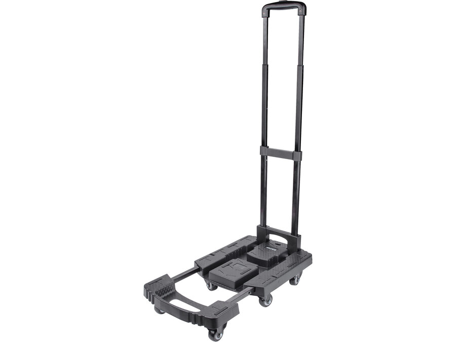 Kézikocsi, összecsukható, max.teherbírás:100kg, 6 db kerék