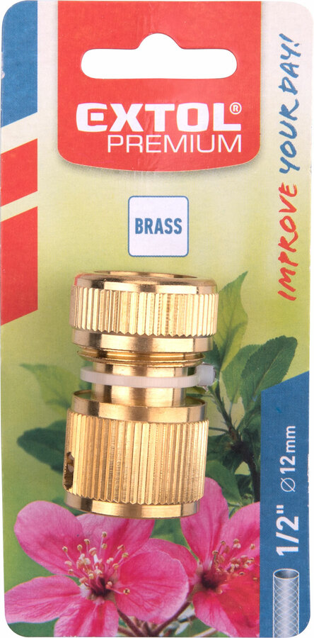 Gyorscsatlakozó, 1/2", SÁRGARÉZ