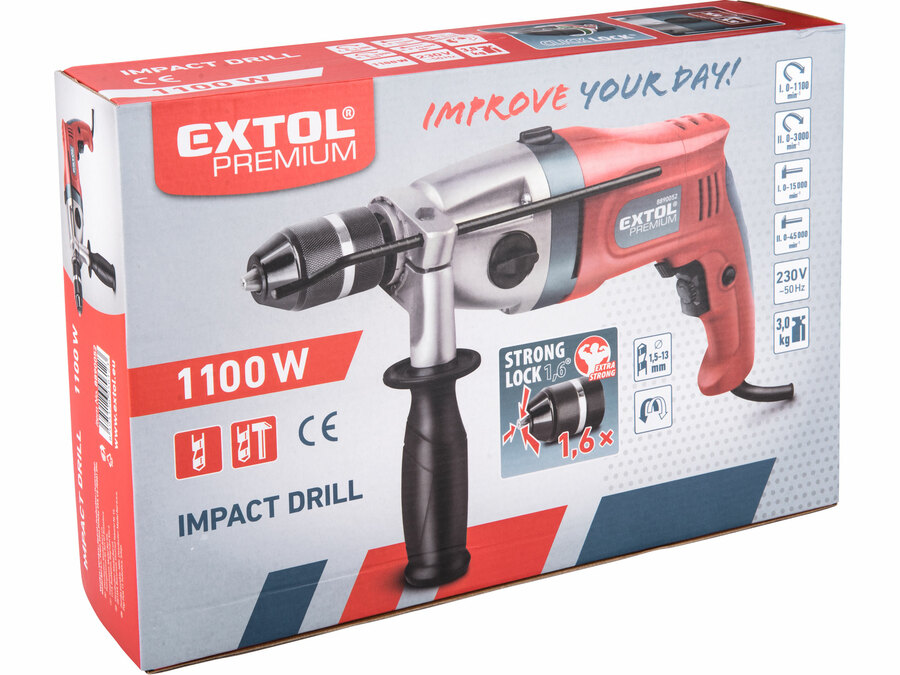 Ütvefúrógép, Click-lock, 1100W