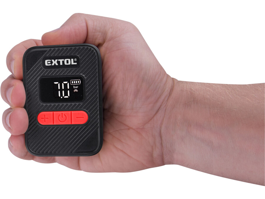 Akkus légkompresszor 8V, 500 mAh Li-ion akku, max. 10,3 Bar