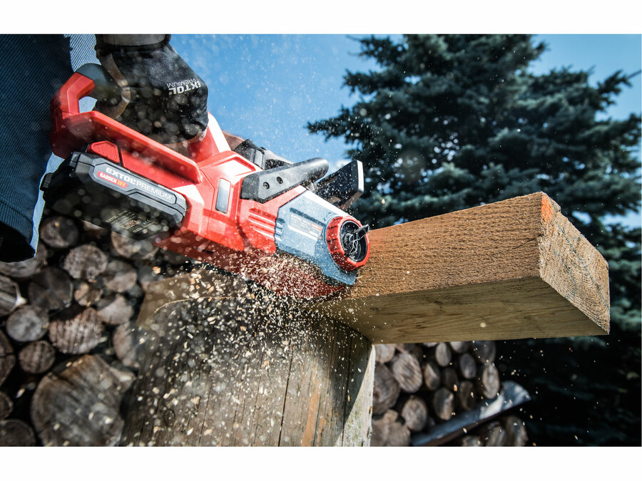 Akkus láncfűrész gép, Garden20V, 20V, AKKU és TÖLTŐ NÉLKÜL!, vezetőhossz 305mm, Oregon lánc és vezető