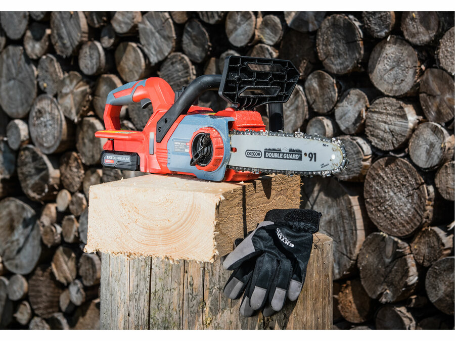 Akkus láncfűrész gép, Garden20V, 20V, AKKU és TÖLTŐ NÉLKÜL!, vezetőhossz 305mm, Oregon lánc és vezető