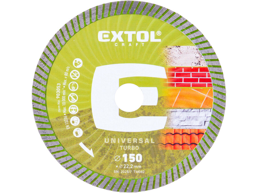 Gyémántvágó TURBO; 150×2,6×22,2mm, max.10.000 ford/perc