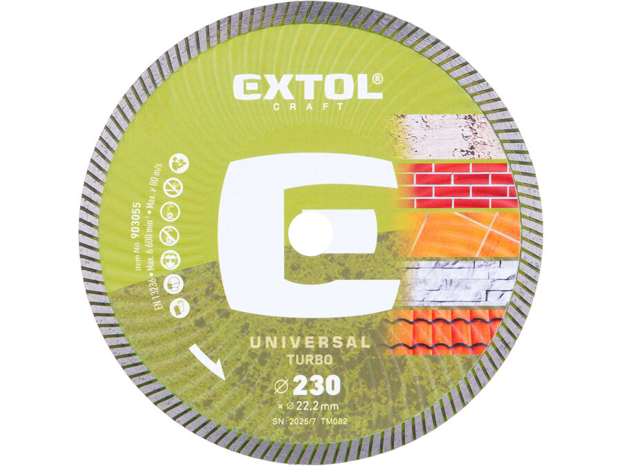 Gyémántvágó TURBO; 230×2,7×22,2mm, max.6.600 ford/perc