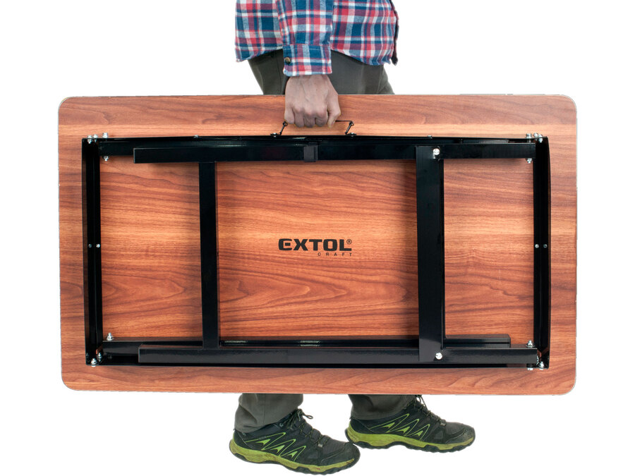 Munkapad összecsukható; 800 mm, max. terhelés: 100kg, fém váz, MDF asztallap