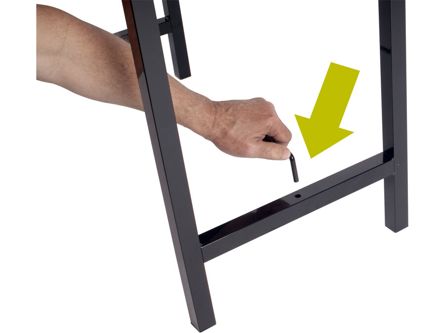 Munkapad összecsukható; 800 mm, max. terhelés: 100kg, fém váz, MDF asztallap